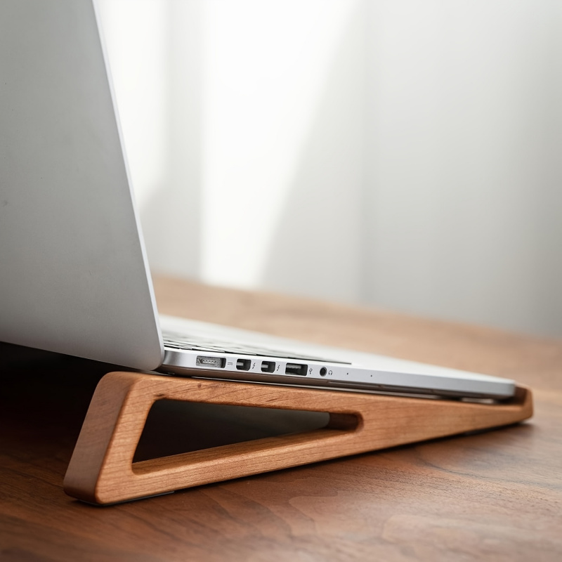 Cooling Stand Tablet - 휴대용 접이식 나무 노트북 스탠드 -