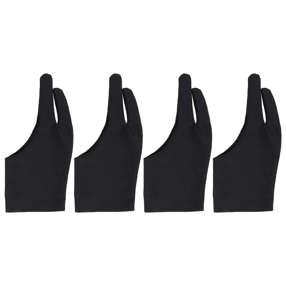 Drawing Glove Artist - 4개입 스판덱스 소재의 두 손가락용 드로잉