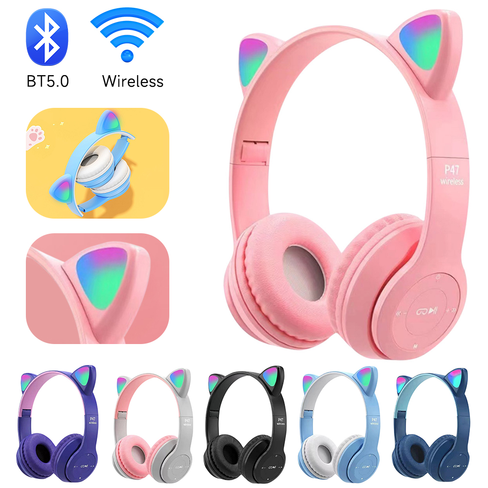 P47M 무선 블루투스 헤드셋 게이머 고양이 LED 라 - Wired Earphone Lightning 리뷰 및 가격